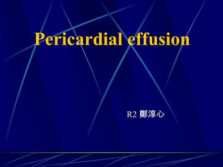Pericardial effusion R2 鄭淳心. Name: 楊許 X 玉 Chart no.:3230708 Sex: female Age:78y/o Birthday: 13/02/17 Weight: 80Kg Admitted to ER due to falling down with.