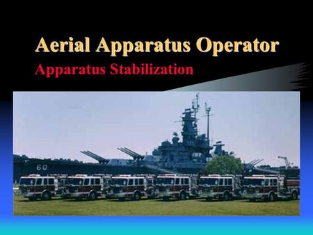 Aerial Apparatus Operator