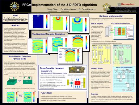 The 3D FDTD Buried Object Detection Forward Model used in this project was developed by Panos Kosmas and Dr. Carey Rappaport of Northeastern University.