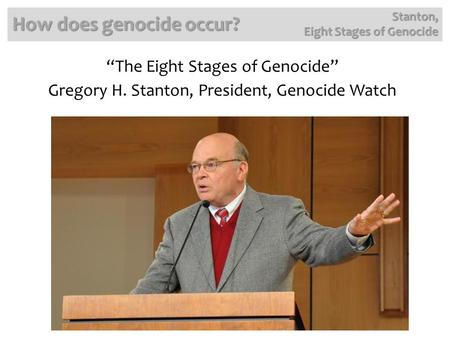 How does genocide occur?