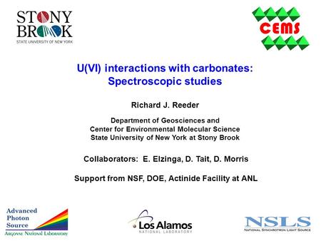 U(VI) interactions with carbonates: Spectroscopic studies