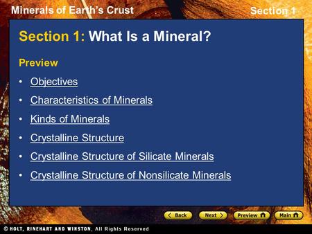 Section 1: What Is a Mineral?