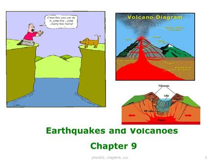 Earthquakes and Volcanoes Chapter 9 1 phsc001, chapter9, yuc.