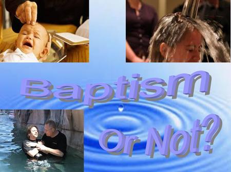 Baptism Or Not?.
