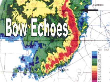 mesovortex apex of bow echo Bow Echo: radar-observed features mid-level overhang weak echo notch bookend vortex.