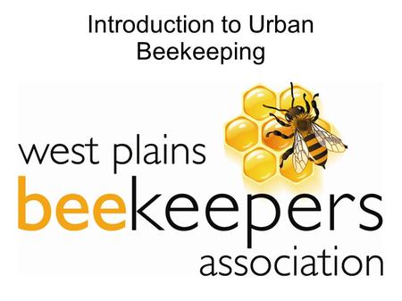 Introduction to Urban Beekeeping. Why Keep Bees? Interesting Hobby Pollination SustainabilityHoney.
