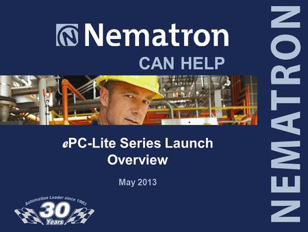 CAN HELP e PC-Lite Series Launch Overview May 2013.