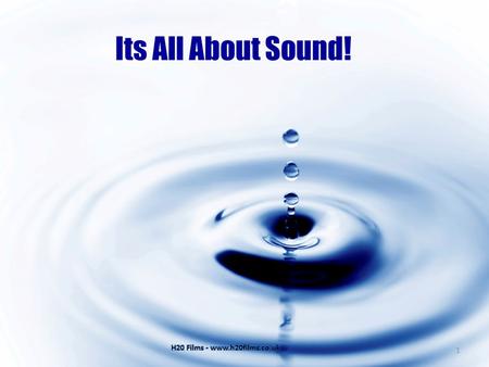 Its All About Sound! 1. By the end of this presentation you will: Understand the basic principles of sound measurement and its behaviour. Understand the.
