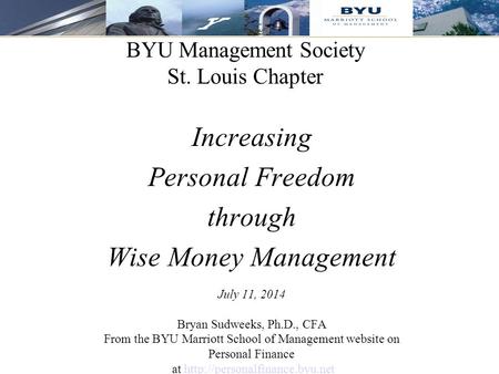 BYU Management Society St. Louis Chapter