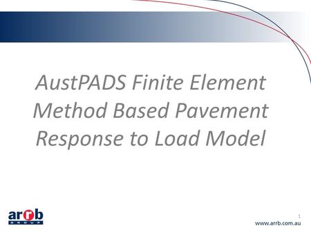 AustPADS Finite Element Method Based Pavement Response to Load Model