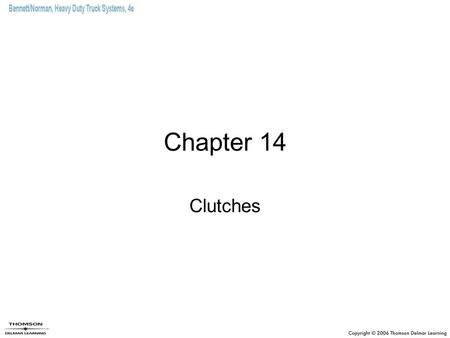 Chapter 14 Clutches.