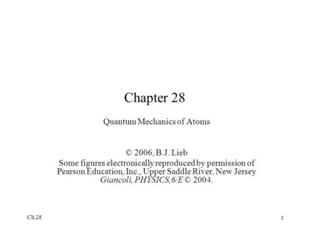 Quantum Mechanics of Atoms