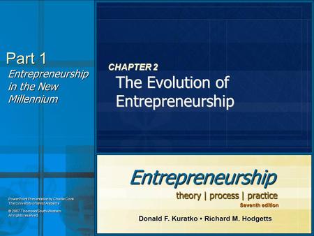 CHAPTER 2 The Evolution of Entrepreneurship