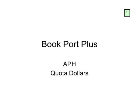 Book Port Plus APH Quota Dollars 1. Learn the Keys: Record Key Go to Key Bookmark Key Power key Play/Stop key Four arrow keys 2.