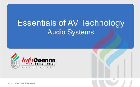 Essentials of AV Technology Audio Systems