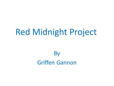 Red Midnight Project By Griffen Gannon. Guatemala.