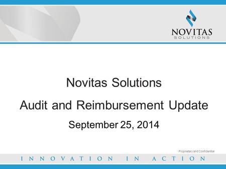 Audit and Reimbursement Update