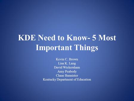 KDE Need to Know- 5 Most Important Things