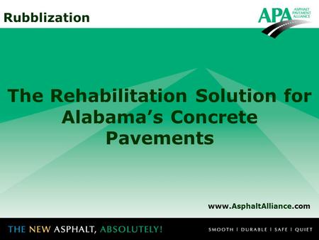 The Rehabilitation Solution for Alabama’s Concrete Pavements