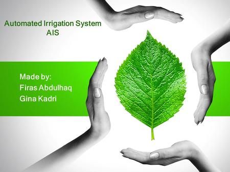 Automated Irrigation System AIS