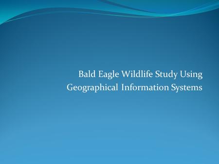 Bald Eagle Wildlife Study Using Geographical Information Systems.