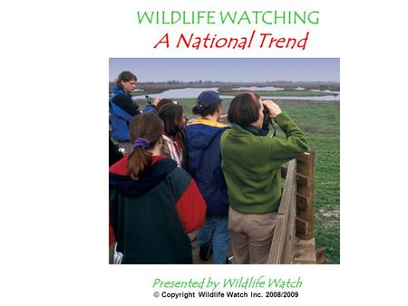 WILDLIFE WATCHING A National Trend Presented by Wildlife Watch © Copyright Wildlife Watch Inc. 2008/2009.