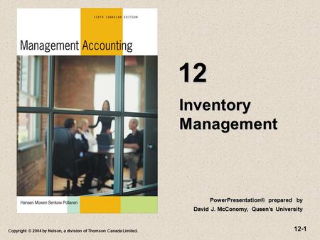 12 Inventory Management PowerPresentation® prepared by