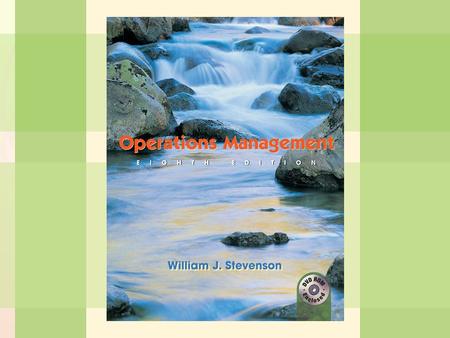 8-1Inventory Management William J. Stevenson Operations Management 8 th edition.