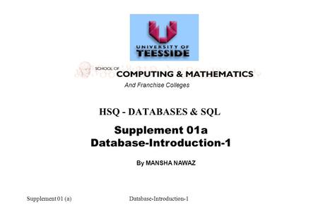 Supplement 01a Database-Introduction-1