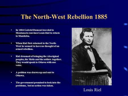 The North-West Rebellion 1885