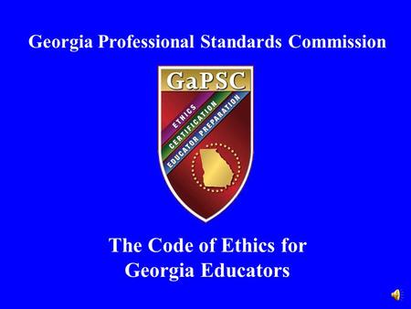 The Code of Ethics for Georgia Educators