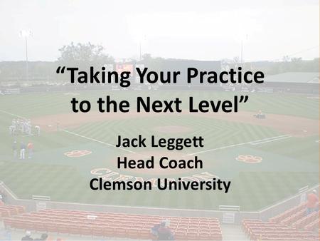 “Taking Your Practice to the Next Level”