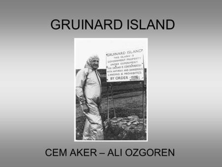 GRUINARD ISLAND CEM AKER – ALI OZGOREN. The Location and Geographic Features Located on the northwest coast of Scotland, in Gruinard Bay. Total area of.