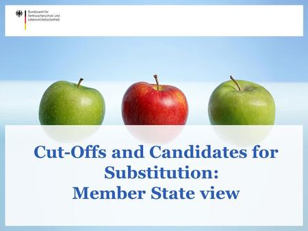 Cut-Offs and Candidates for Substitution: