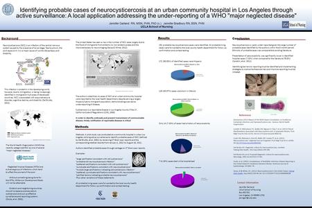 Identifying probable cases of neurocysticercosis at an urban community hospital in Los Angeles through active surveillance: A local application addressing.