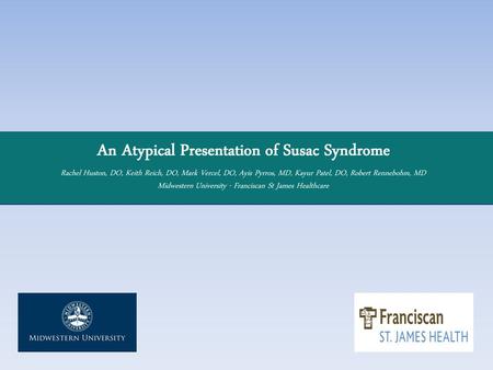 Abstract Although Susac syndrome was first described in 1979, it remains an uncommon diagnosis. Advanced imaging modalities have contributed to the understanding.