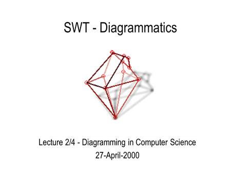 SWT - Diagrammatics Lecture 2/4 - Diagramming in Computer Science 27-April-2000.