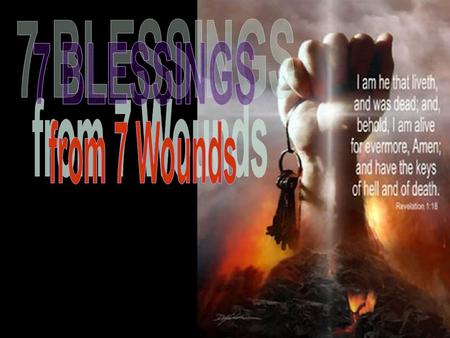 FOR EVERY DROP OF BLOOD…..THERE IS A BLESSING! RESURRECTION BLESSING #1 - FREEDOM of our WILL Wound #1 SWEAT TO BLOOD Wound #1 SWEAT TO BLOOD Isaiah.