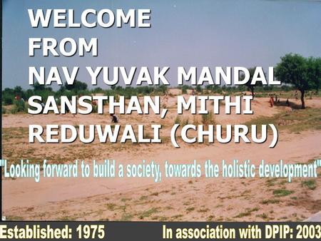WELCOME FROM NAV YUVAK MANDAL SANSTHAN, MITHI REDUWALI (CHURU)