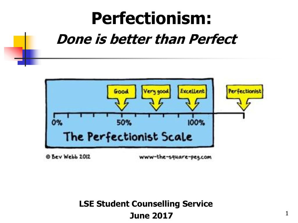 Done Is Better Than Perfect Lse Student Counselling Service Ppt Download