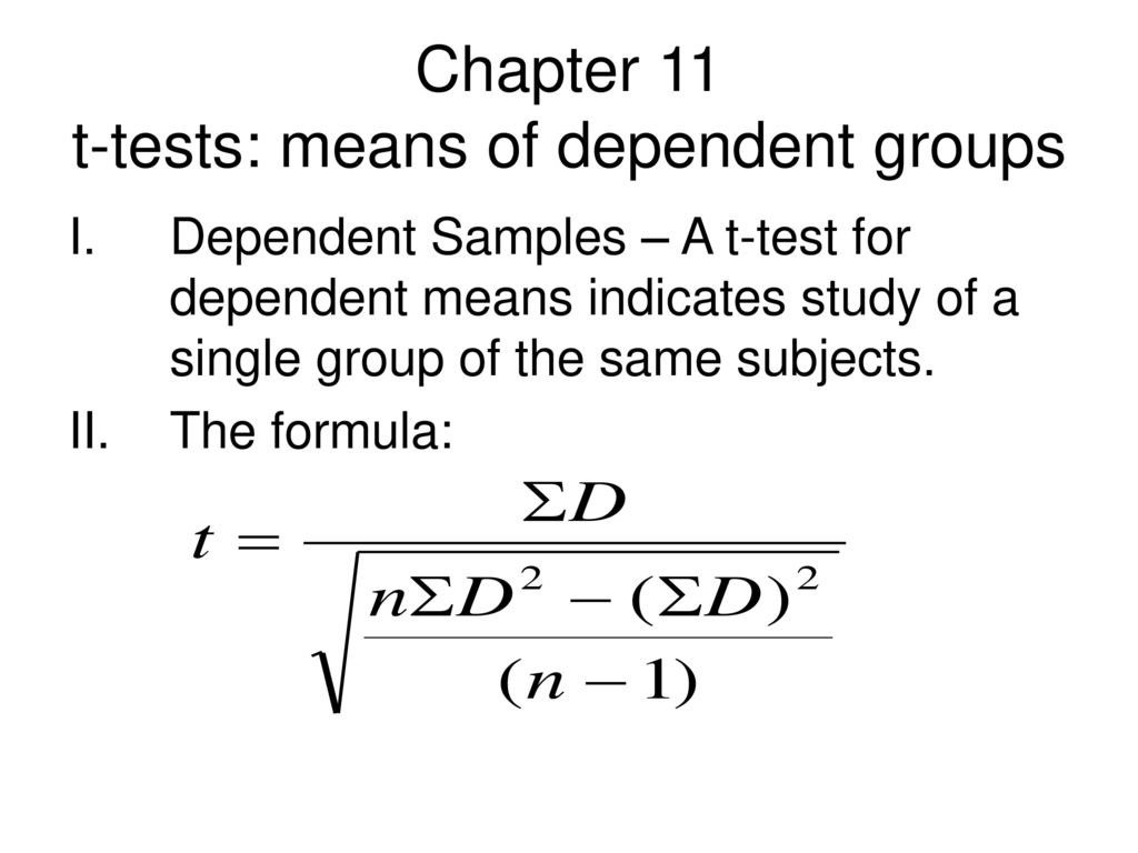 Chapter 11 T Tests Means Of Dependent Groups Ppt Download