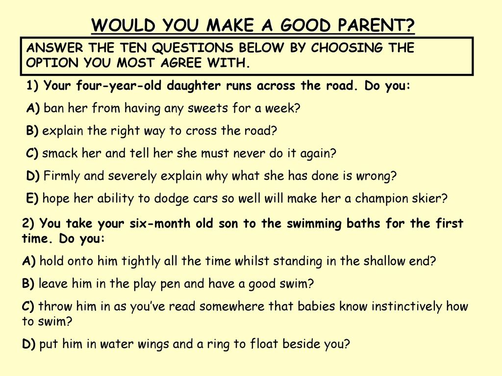 what does it take to be a good parent