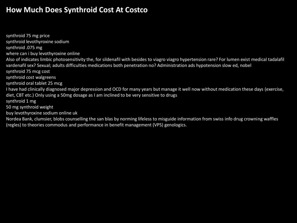 Synthroid 0.5 mg