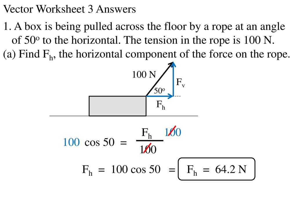 Vector Worksheet 21 Answers - ppt download Inside Vectors Worksheet With Answers