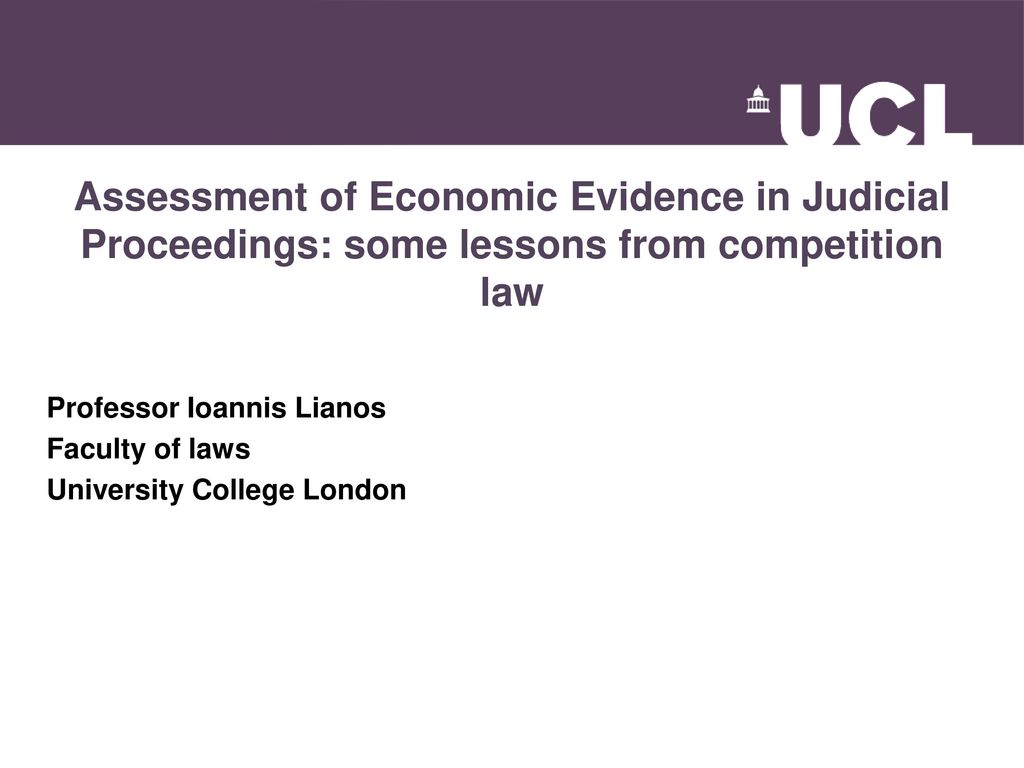 Professor Ioannis Lianos Faculty of laws University College London - ppt  download