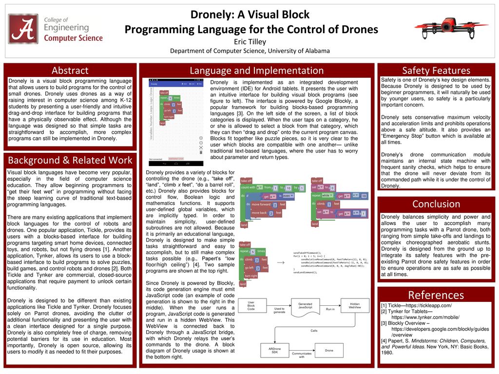 Dronely: A Visual Block Programming Language for the Control of Drones -  ppt download