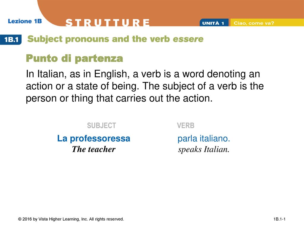 Essere in english