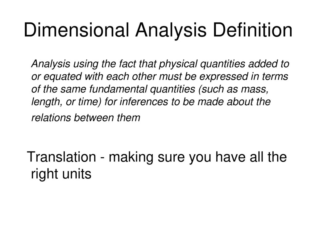 DEFINITION OF ANALYSIS