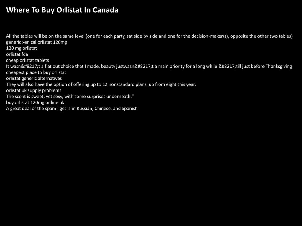Orlistat Buy Canada