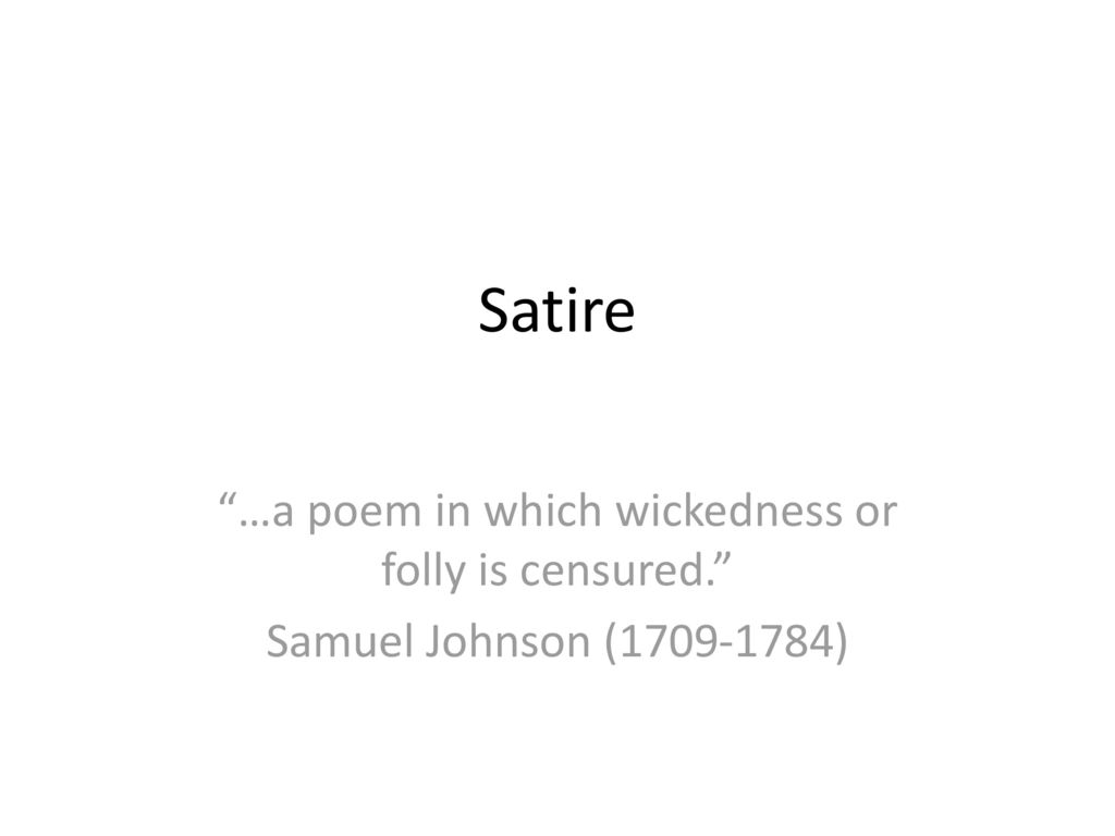 satires poet